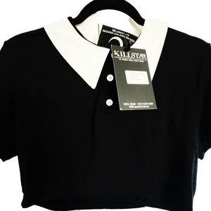Killstar Addams Crop Top XL